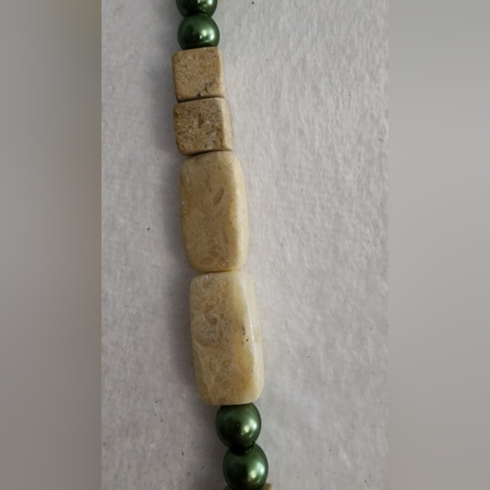 Yellow Jasper Beaded Necklace & Earring Set - Picture 3 of 4